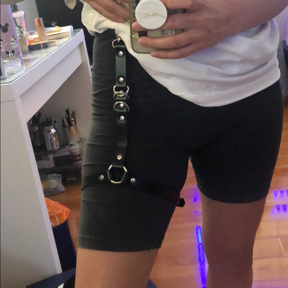 Leather leg harness